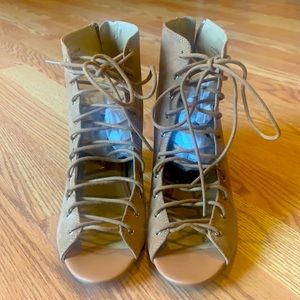 Chinese Laundry lace up booties.